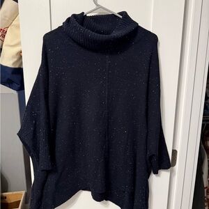LOFT Midnight Blue Cowl Neck Sweater